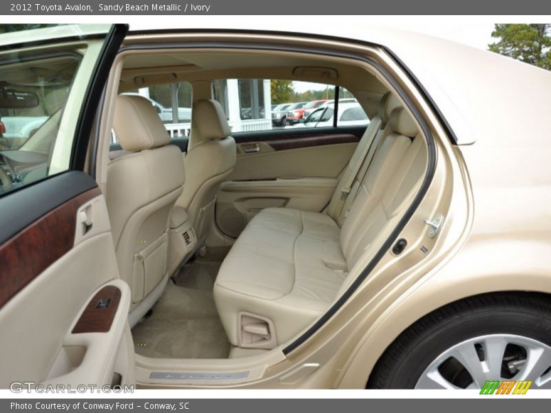 Rear Seat of 2012 Avalon 