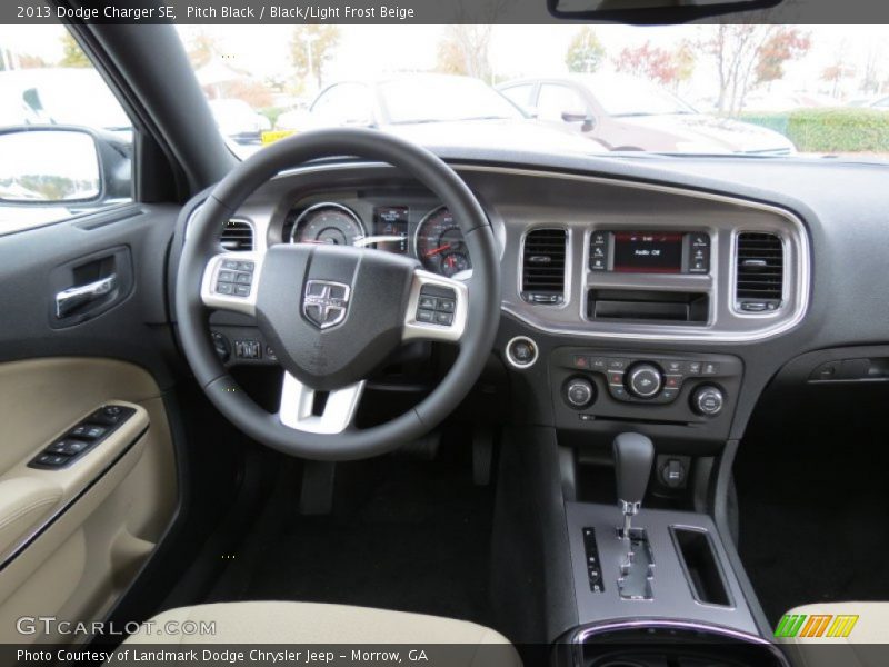 Pitch Black / Black/Light Frost Beige 2013 Dodge Charger SE