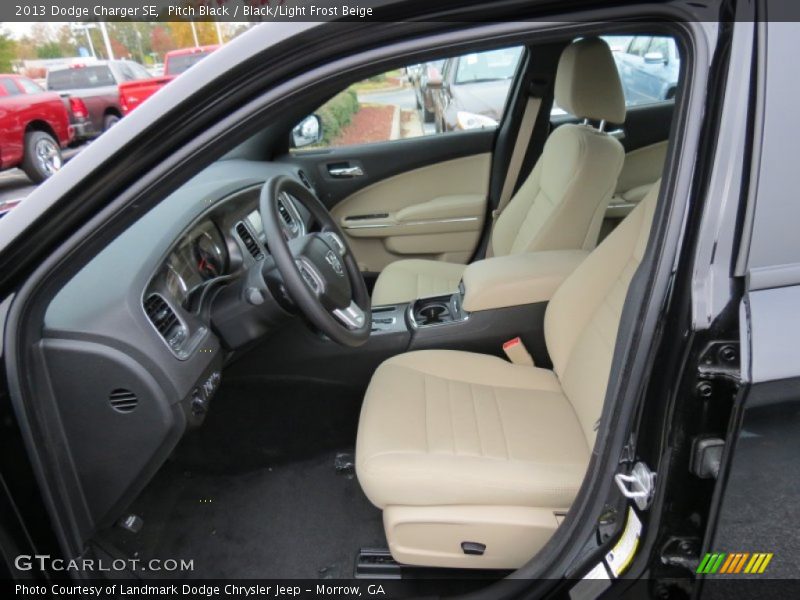 Pitch Black / Black/Light Frost Beige 2013 Dodge Charger SE
