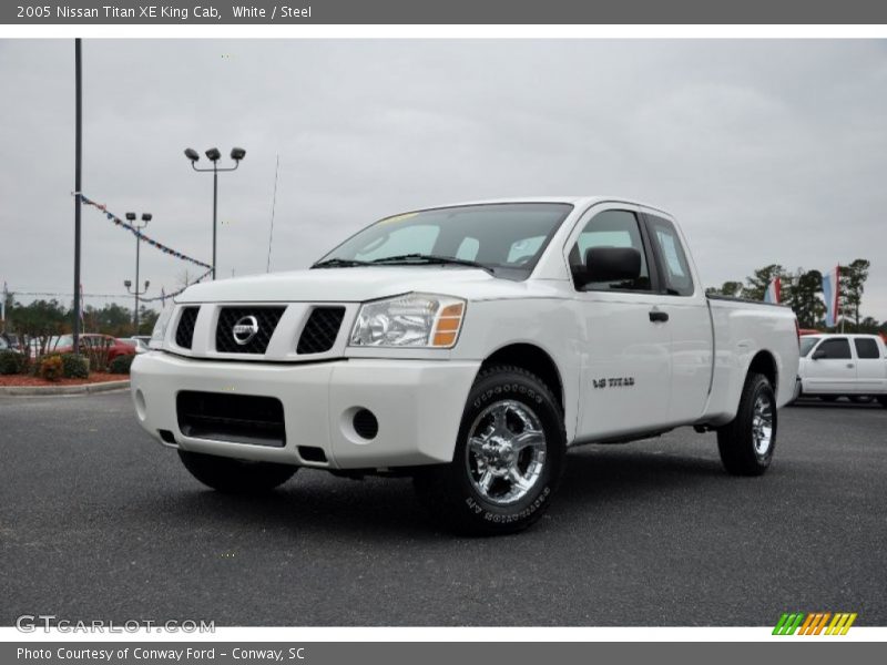 White / Steel 2005 Nissan Titan XE King Cab