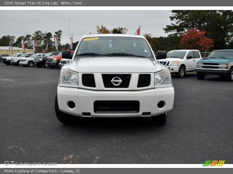 White / Steel 2005 Nissan Titan XE King Cab