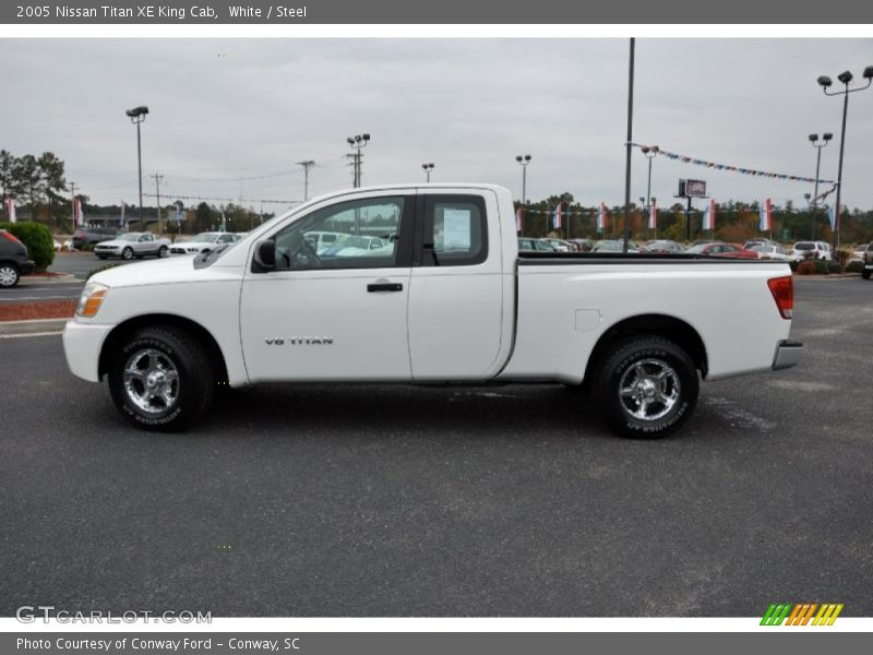 White / Steel 2005 Nissan Titan XE King Cab