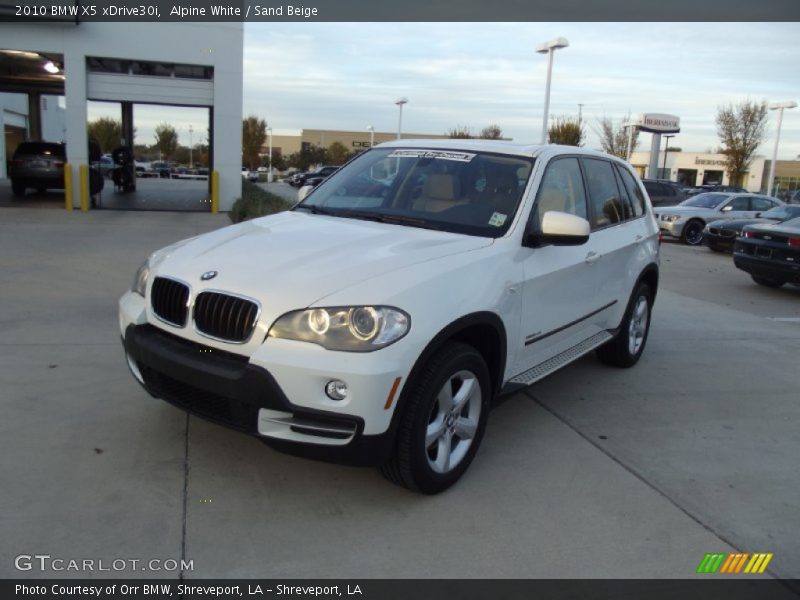 Alpine White / Sand Beige 2010 BMW X5 xDrive30i