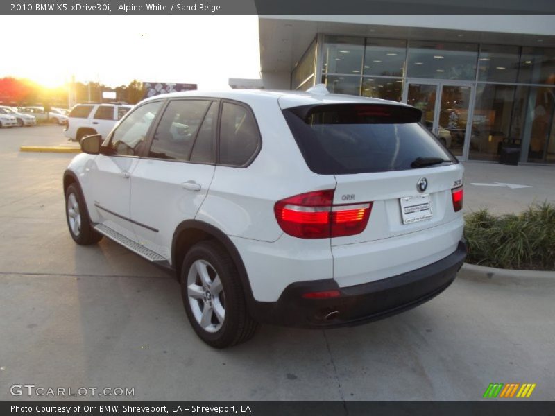 Alpine White / Sand Beige 2010 BMW X5 xDrive30i