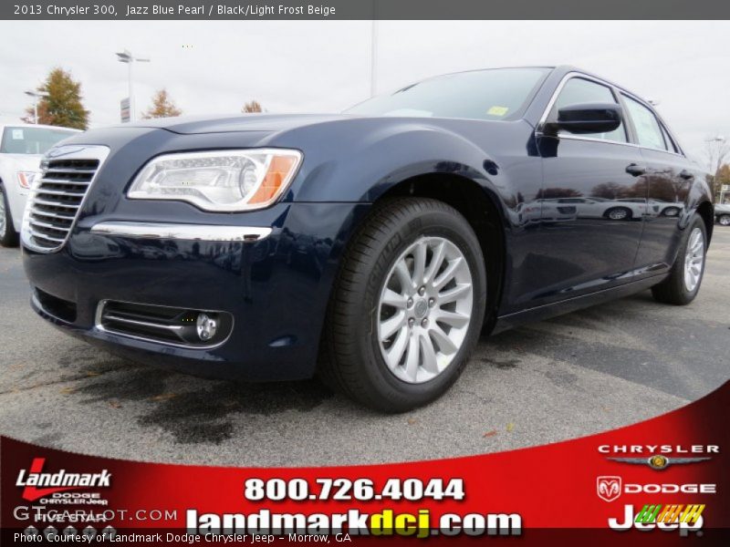 Jazz Blue Pearl / Black/Light Frost Beige 2013 Chrysler 300