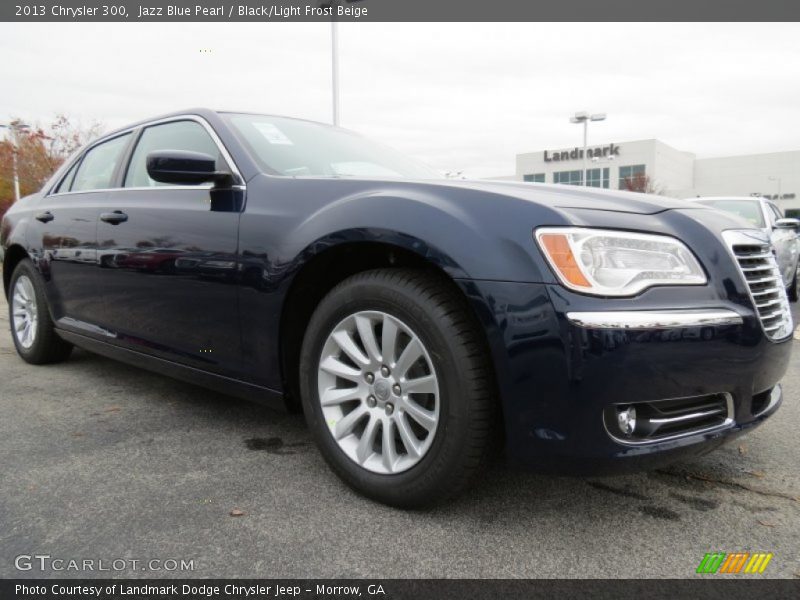 Jazz Blue Pearl / Black/Light Frost Beige 2013 Chrysler 300