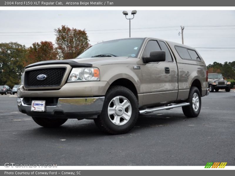 Arizona Beige Metallic / Tan 2004 Ford F150 XLT Regular Cab