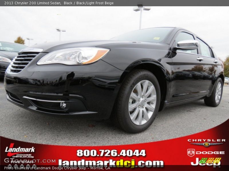 Black / Black/Light Frost Beige 2013 Chrysler 200 Limited Sedan