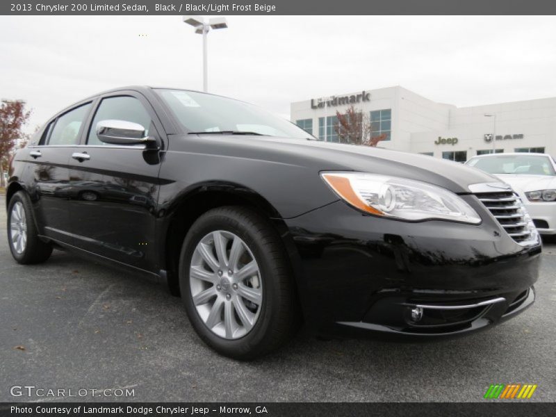 Black / Black/Light Frost Beige 2013 Chrysler 200 Limited Sedan