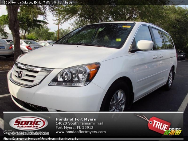 Taffeta White / Beige 2010 Honda Odyssey EX-L