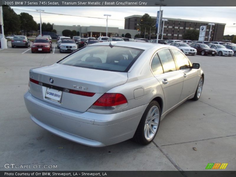 Titanium Silver Metallic / Basalt Grey/Flannel Grey 2005 BMW 7 Series 745i Sedan