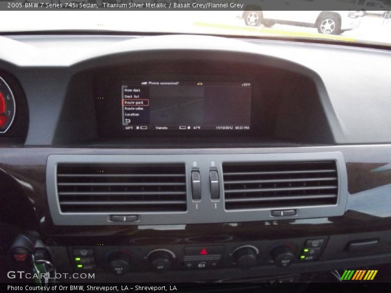 Titanium Silver Metallic / Basalt Grey/Flannel Grey 2005 BMW 7 Series 745i Sedan