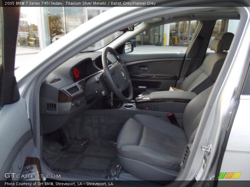 Titanium Silver Metallic / Basalt Grey/Flannel Grey 2005 BMW 7 Series 745i Sedan