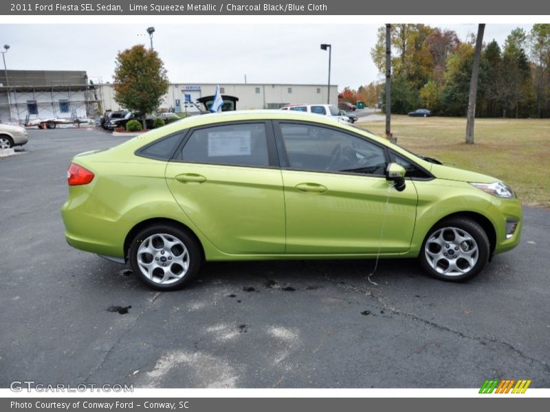  2011 Fiesta SEL Sedan Lime Squeeze Metallic