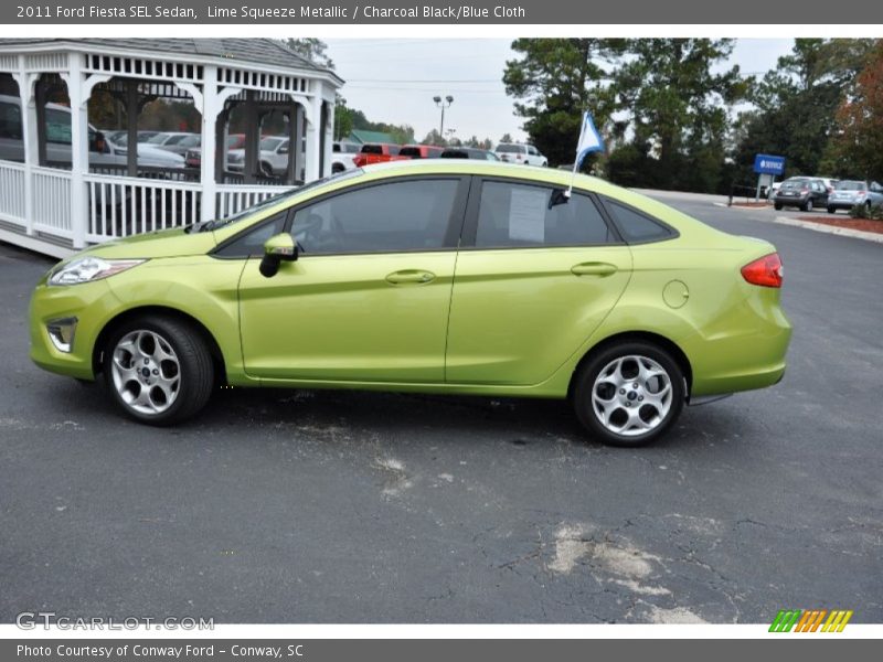  2011 Fiesta SEL Sedan Lime Squeeze Metallic