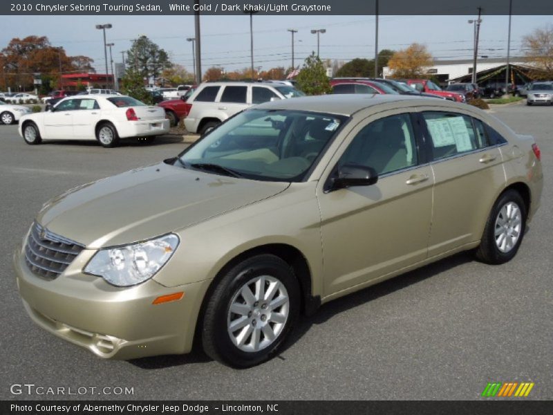 White Gold / Dark Khaki/Light Graystone 2010 Chrysler Sebring Touring Sedan
