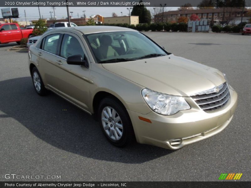 White Gold / Dark Khaki/Light Graystone 2010 Chrysler Sebring Touring Sedan