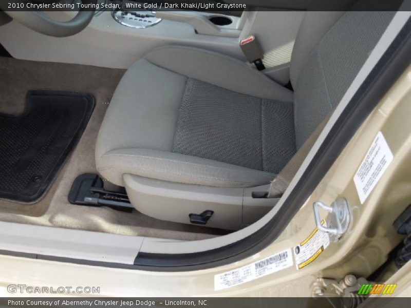 White Gold / Dark Khaki/Light Graystone 2010 Chrysler Sebring Touring Sedan