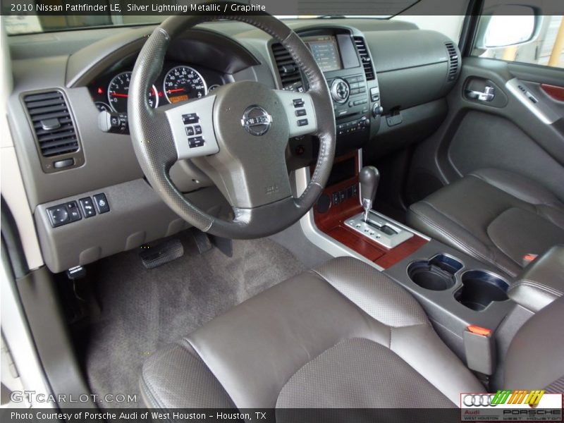 Silver Lightning Metallic / Graphite 2010 Nissan Pathfinder LE