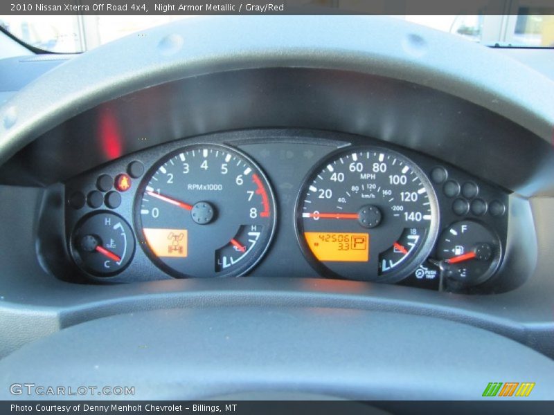 Night Armor Metallic / Gray/Red 2010 Nissan Xterra Off Road 4x4