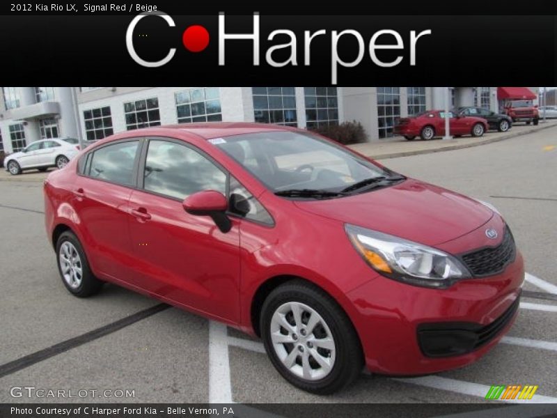 Signal Red / Beige 2012 Kia Rio LX
