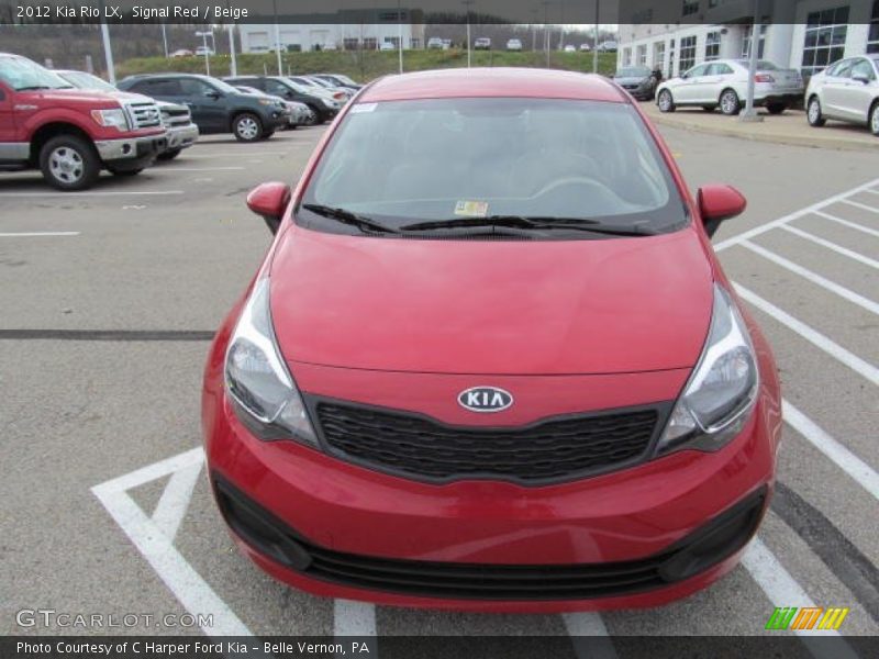 Signal Red / Beige 2012 Kia Rio LX