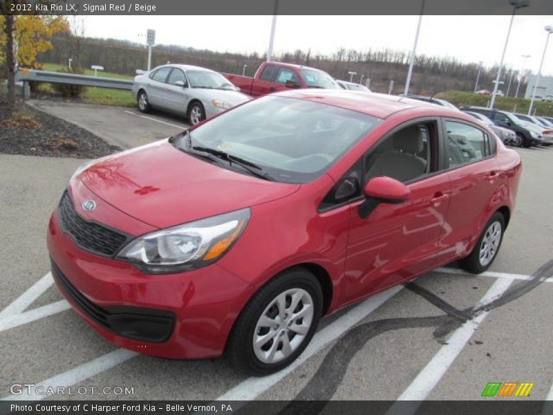 Signal Red / Beige 2012 Kia Rio LX