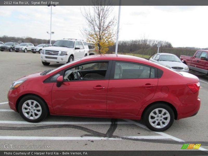 Signal Red / Beige 2012 Kia Rio LX