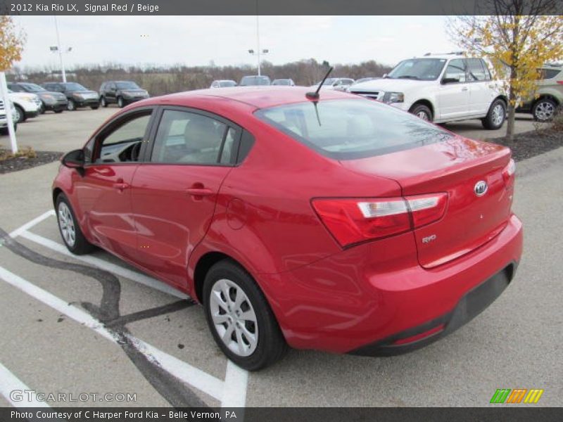 Signal Red / Beige 2012 Kia Rio LX
