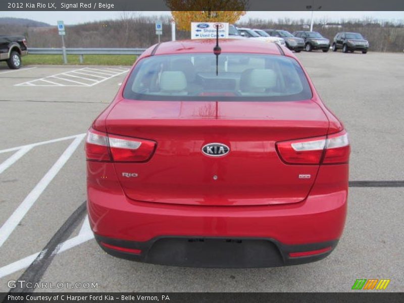 Signal Red / Beige 2012 Kia Rio LX