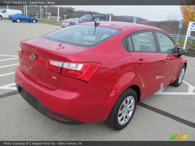 Signal Red / Beige 2012 Kia Rio LX