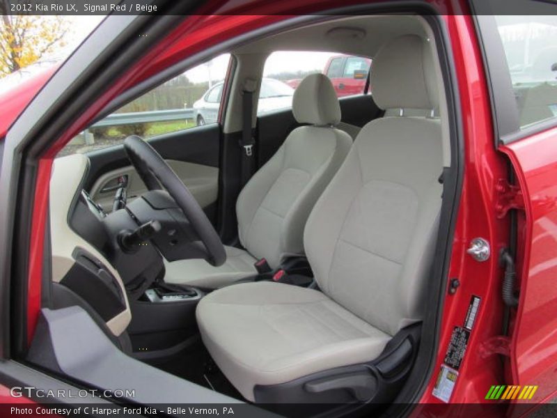 Front Seat of 2012 Rio LX