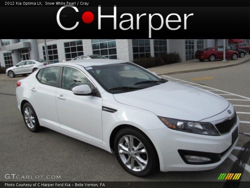 Snow White Pearl / Gray 2012 Kia Optima LX