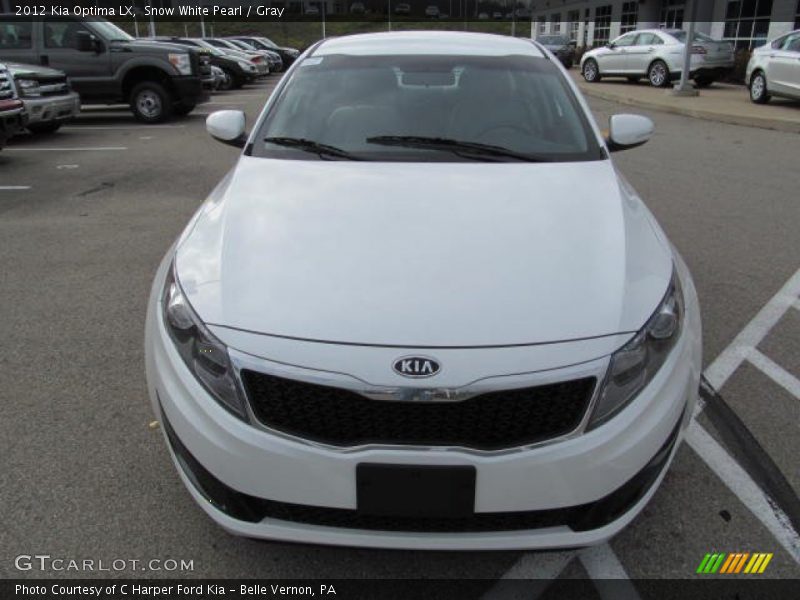 Snow White Pearl / Gray 2012 Kia Optima LX