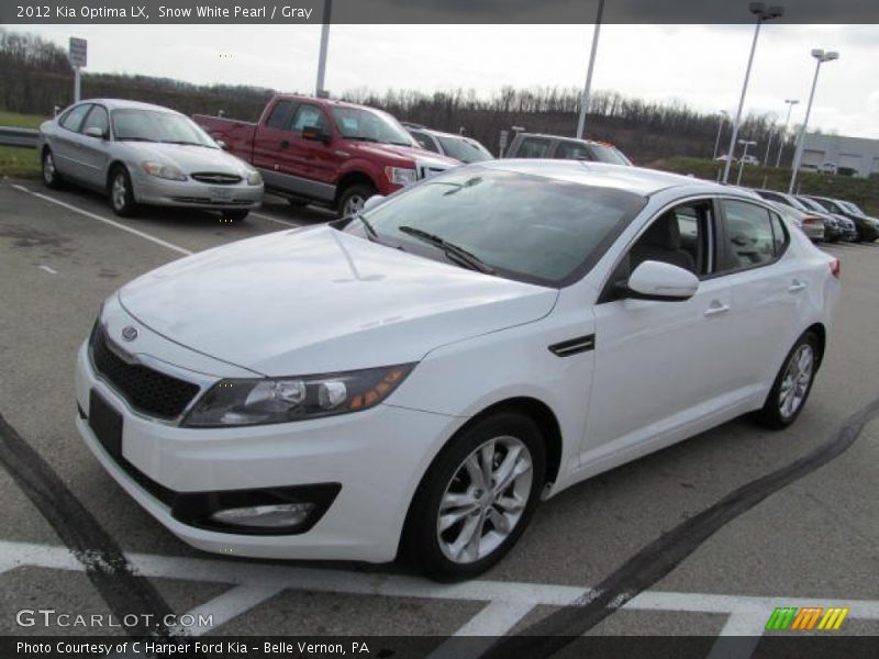 Snow White Pearl / Gray 2012 Kia Optima LX