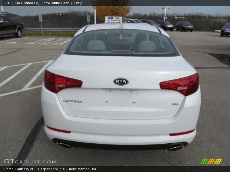 Snow White Pearl / Gray 2012 Kia Optima LX