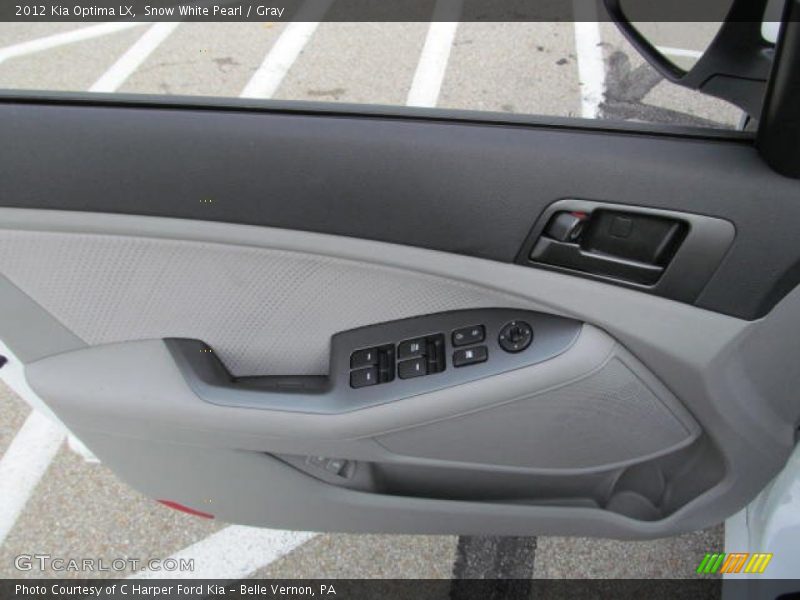 Snow White Pearl / Gray 2012 Kia Optima LX
