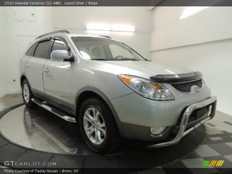 Liquid Silver / Beige 2010 Hyundai Veracruz GLS AWD