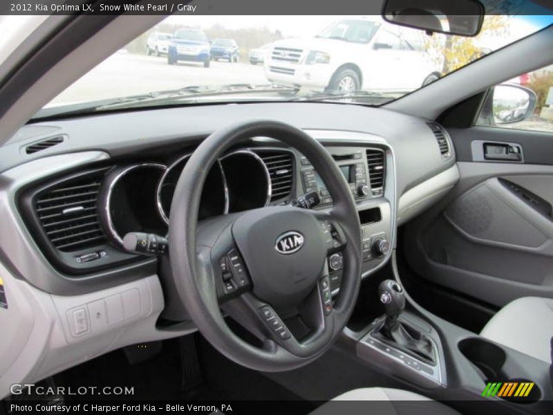 Snow White Pearl / Gray 2012 Kia Optima LX