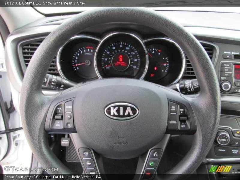 Snow White Pearl / Gray 2012 Kia Optima LX