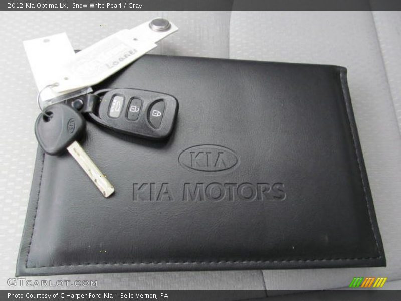 Snow White Pearl / Gray 2012 Kia Optima LX