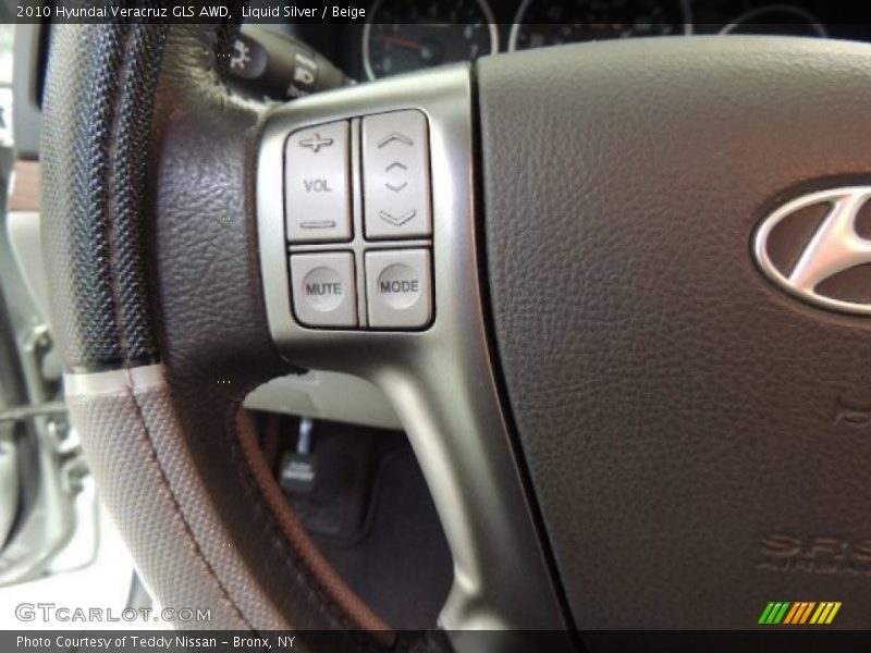 Liquid Silver / Beige 2010 Hyundai Veracruz GLS AWD