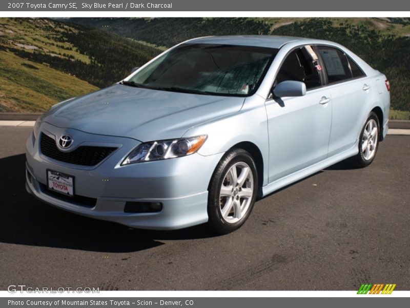 Sky Blue Pearl / Dark Charcoal 2007 Toyota Camry SE