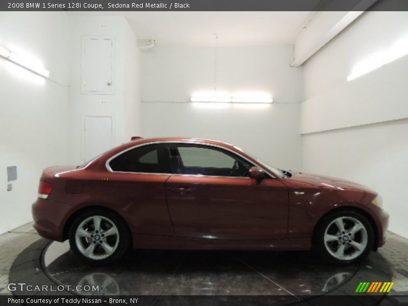 Sedona Red Metallic / Black 2008 BMW 1 Series 128i Coupe