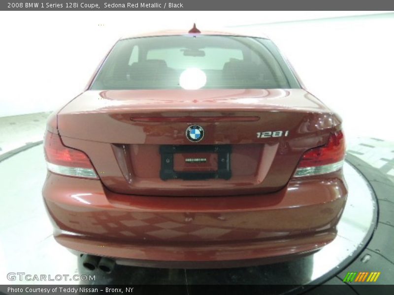 Sedona Red Metallic / Black 2008 BMW 1 Series 128i Coupe