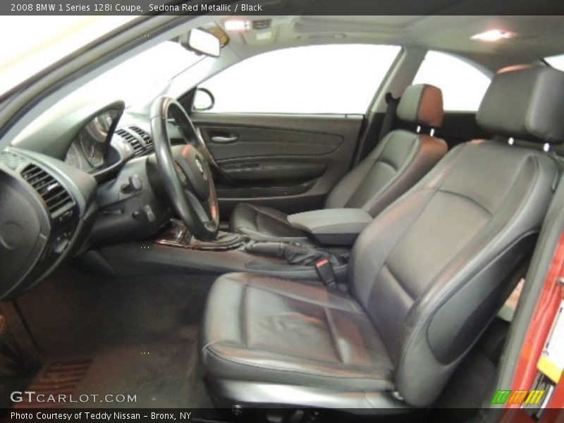 Sedona Red Metallic / Black 2008 BMW 1 Series 128i Coupe