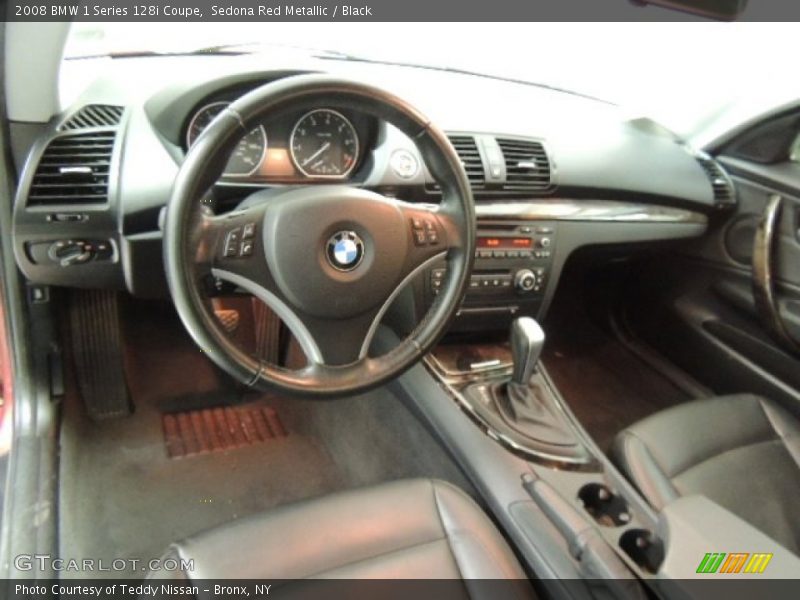 Sedona Red Metallic / Black 2008 BMW 1 Series 128i Coupe