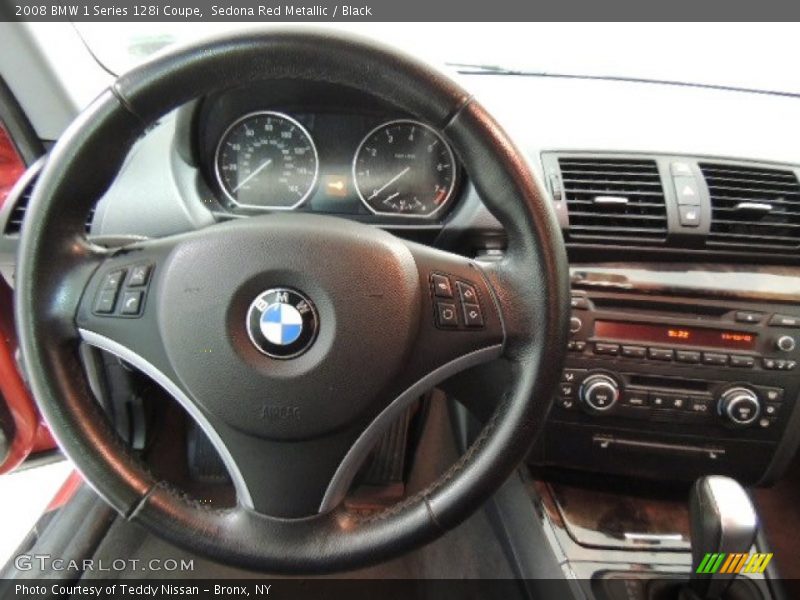 Sedona Red Metallic / Black 2008 BMW 1 Series 128i Coupe