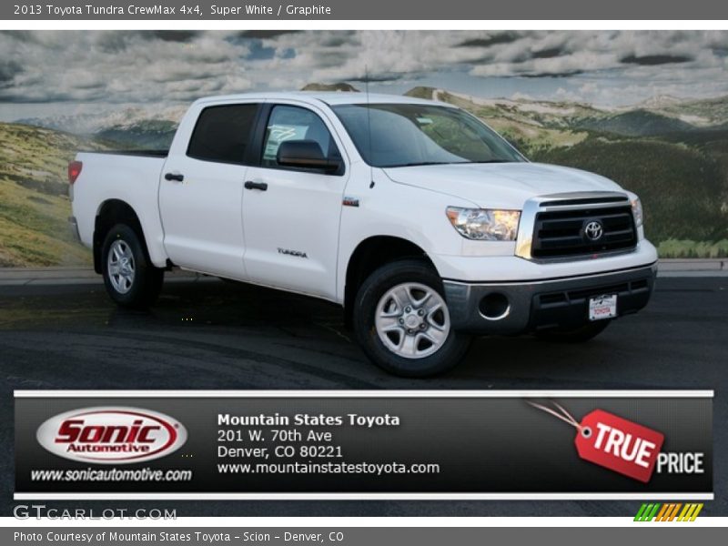 Super White / Graphite 2013 Toyota Tundra CrewMax 4x4