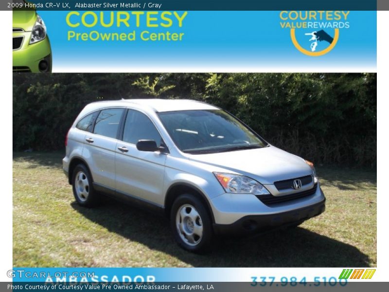 Alabaster Silver Metallic / Gray 2009 Honda CR-V LX